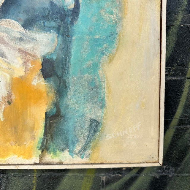 Mid 20th Century Mid 20th Century Framed Abstract Painting by H Norman Schnepf Titled “Emerging Solids I” For Sale - Image 5 of 12