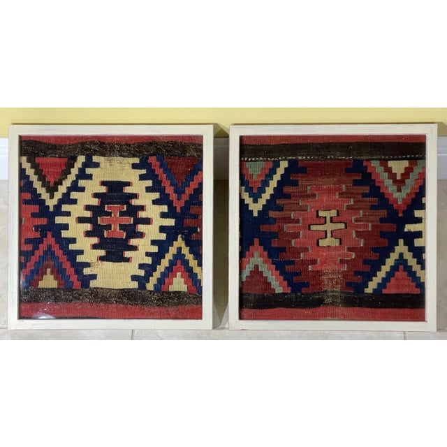 1900 - 1909 Pair of 19 Century Handwoven Antique Textile Wall Hanging For Sale - Image 5 of 9
