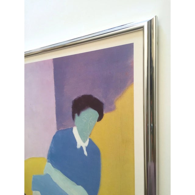 Purple Milton Avery Vintage 1984 Lithograph Print Large Framed Museum Poster " Husband and Wife " 1945 For Sale - Image 8 of 13