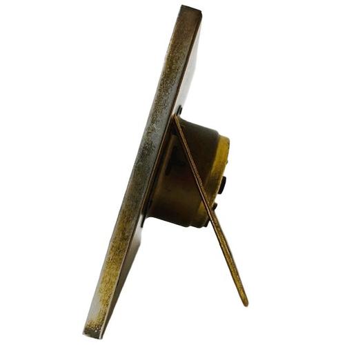 Art Deco Starburst Table Clock Brass from Kienzle, 1930s For Sale - Image 4 of 8