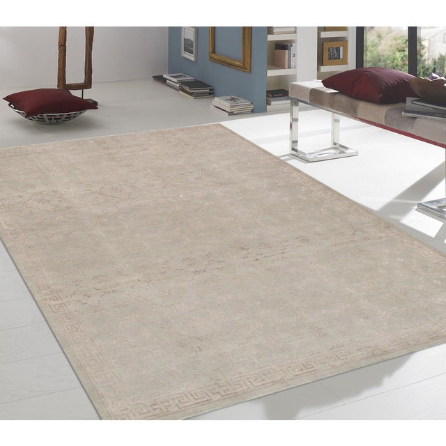 Pasargad Home Khotan L. Gray Wool Area Rug, 9' 3'' X 12' 3'' For Sale In New York - Image 6 of 6