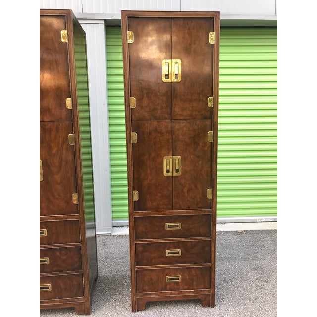 Drexel Heritage “Dynasty” Campaign Style Wardrobe Armoire Chairish