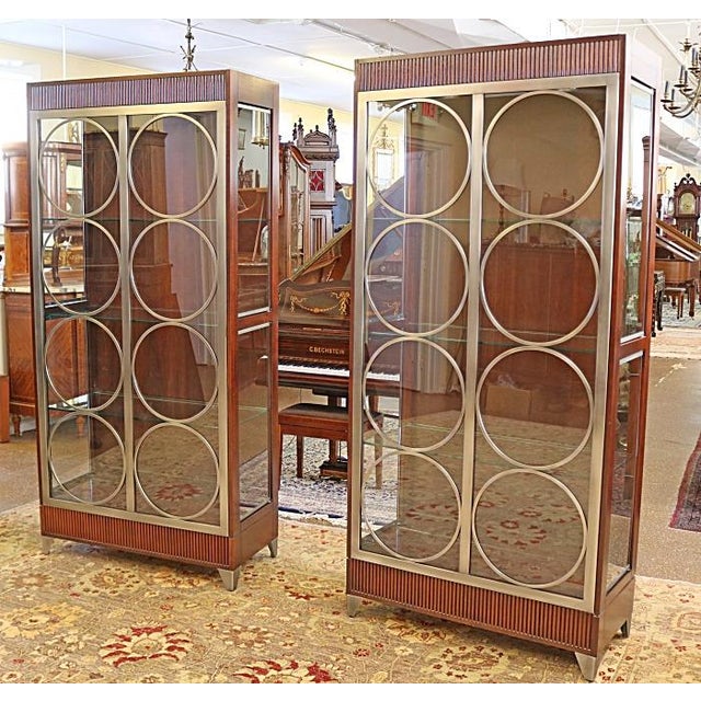 Pair of Ethan Allen Avenue Collection Modern Contemporary China Display