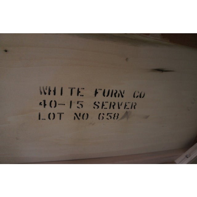 1970s White Furniture Italian Provincial Neoclassical Walnut Flip Top Buffet Server For Sale - Image 11 of 13