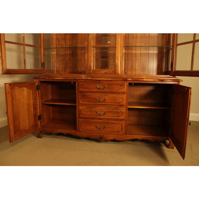 Ethan Allen Country French Breakfront China Chairish