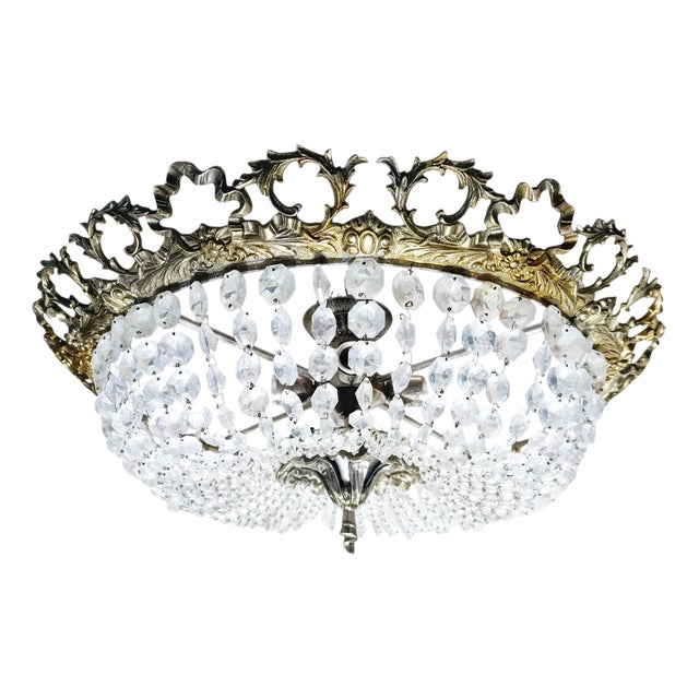 Vintage Art Deco Hanging Lamp, 1930s For Sale