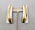 Napier Vintage 1980s Signed Napier Modernist Goldtone & White Resin Pierced Earrings-2 Pieces For Sale - Image 4 of 10