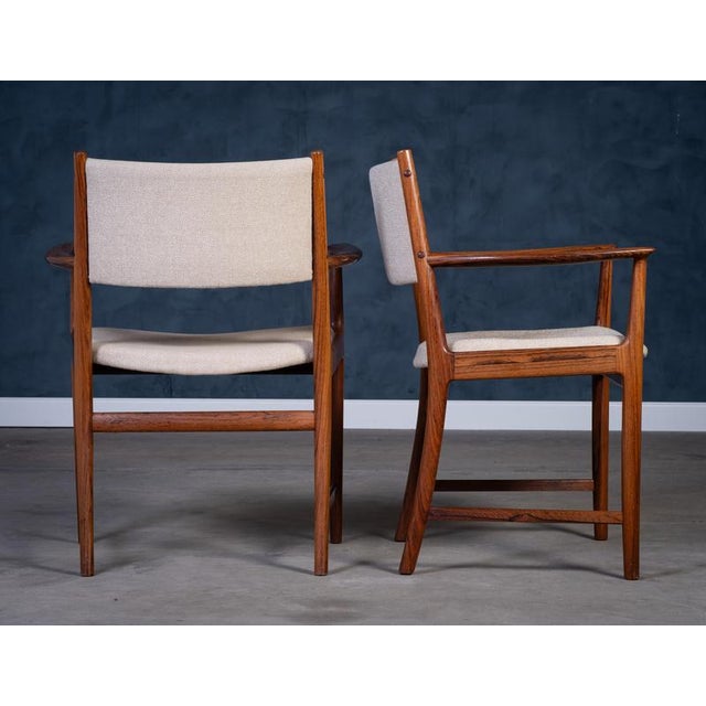 Rosewood Armchairs attributed to Kai Lyngfelt Larsen for Søren Willadsen, 1960s, Set of 2 For Sale - Image 4 of 9