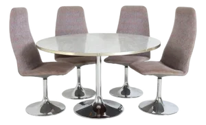 1970s Tulip Base Dining Set Johansen Design Markaryd Swedish Modern