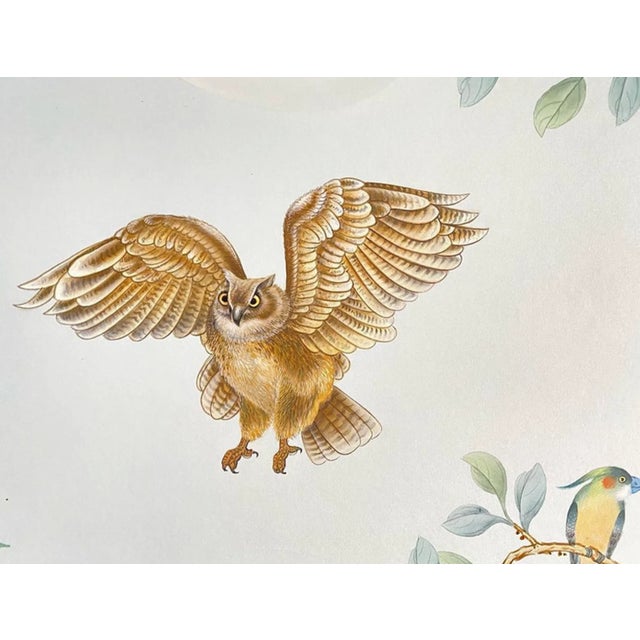 Chinoiserie Hand‑Painted Whimsical Tropical Safari Chinoiserie Wall Mural For Sale - Image 3 of 7