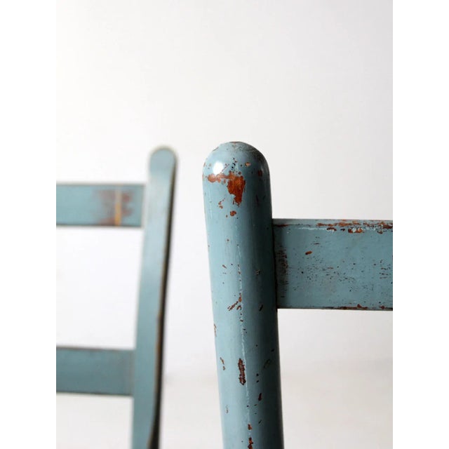 Antique Woven Seat Chairs Set of 4 For Sale - Image 10 of 11