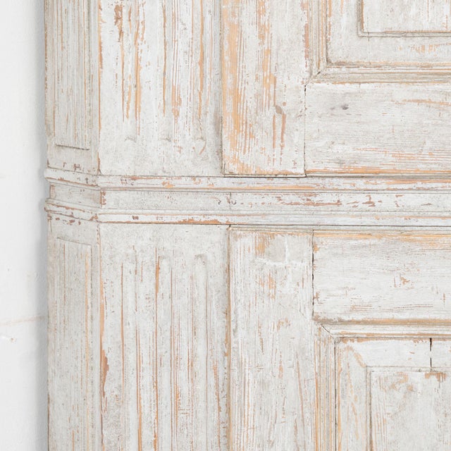 Gray 19th Century Swedish Gustavian Gray Pine Corner Cabinet Cupboard For Sale - Image 8 of 12