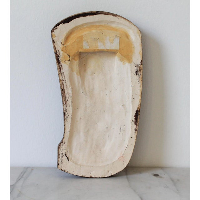 Vintage Female Plaster Wall Hanging For Sale - Image 9 of 9