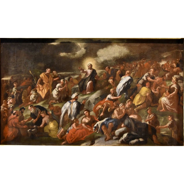 Angelo Solimena, Multiplication of the Loaves and Fishes, 1710, Oil on Canvas For Sale - Image 16 of 16