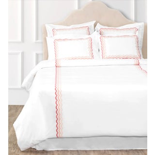 Celerie Kemble + Hamburg House Scallop Queen Duvet Set - 3 Pieces For Sale