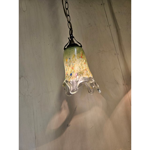 Metal 1990s Handmade 3 Wrought Irons Pendant Light For Sale - Image 7 of 11