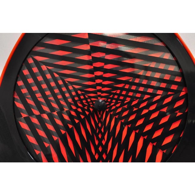 Mid-Century Modern Vintage 1996 Rabbit Tanaka Lumaseries CyberSpace Red Kinetic Wall Art Sculpture For Sale - Image 3 of 12