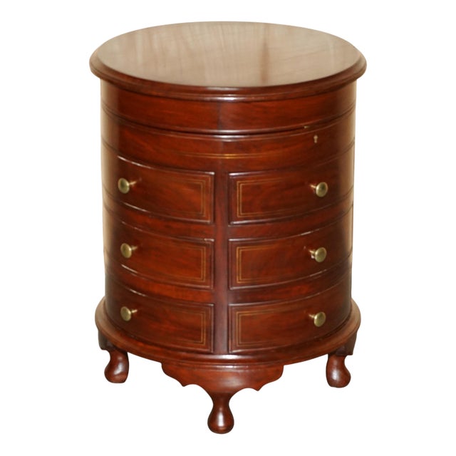 Antique Anglo-Indian Hardwood and Brass Sewing Table with Locking System For Sale