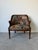 1970s Vintage French Empire Style Carved Ram’s Head Arm Club Chair With Book Motif Upholstery For Sale - Image 5 of 12