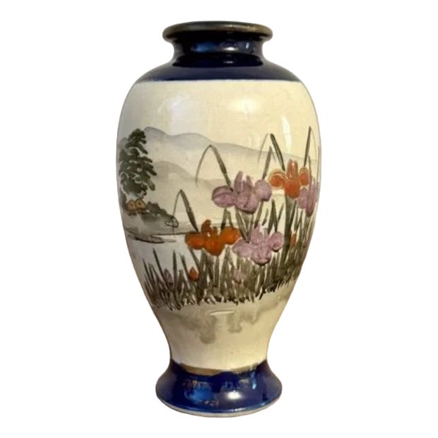 Antique Japanese Satsuma Baluster Shaped Vase, 1900 For Sale