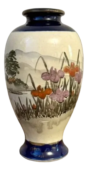 Antique Japanese Satsuma Baluster Shaped Vase, 1900