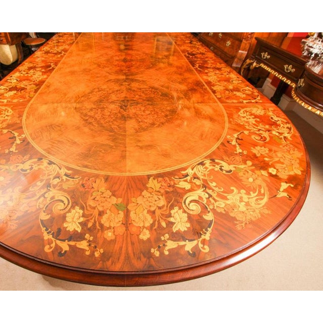 Vintage Extendable Burr Walnut Dining Table, 1990s For Sale - Image 6 of 18