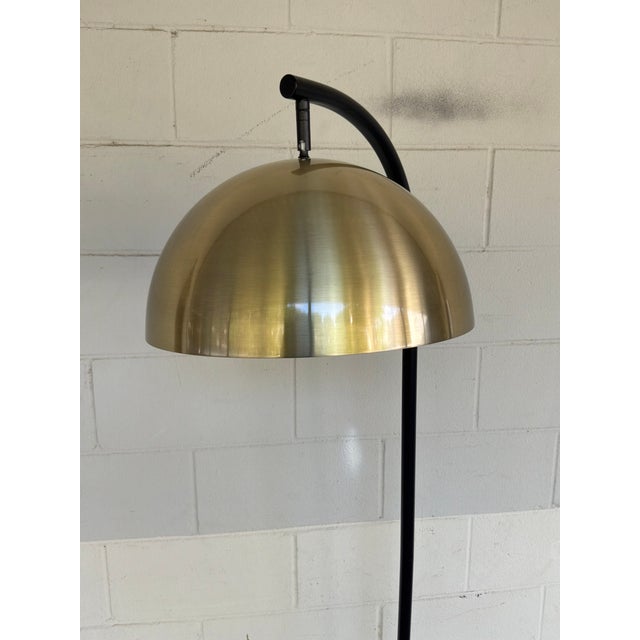 Black & Brass Floor Lamp. For Sale - Image 4 of 5