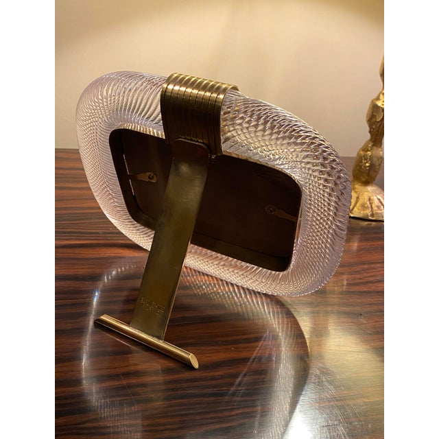 Gold Picture Frame in Torchon Murano Glass from Barovier & Toso, Italy, 1950s For Sale - Image 8 of 15