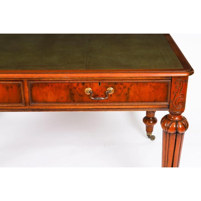 Antique Victorian Partner's Writing Desk, 19th Century For Sale - Image 18 of 18