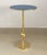 Blue Italian Side Table in Brass and Blue Glass by Osvaldo Borsani for Atelier Borsani Varedo, 1950s For Sale - Image 8 of 17