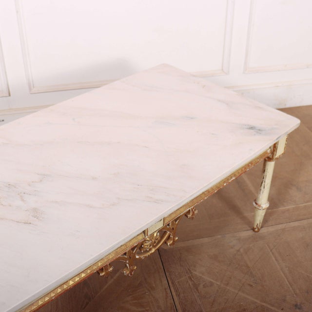 Wood Italian Painted Coffee Table, 1890s For Sale - Image 7 of 8
