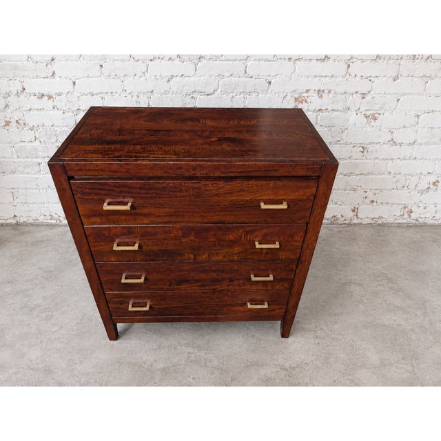 1990s Vintage Crate and Barrel Solid Wood 4 Drawer Dresser/Chest of Drawers With Soft Close Drawers For Sale - Image 5 of 8