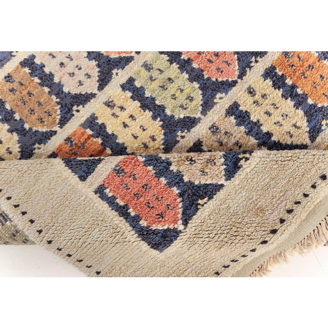 Textile Doris Leslie Blau Rare Vintage Swedish 'Townhouse' Rug For Sale - Image 7 of 9