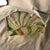 Pink 1960s Vintage Avem Italian Murano Art Glass Gold Flecks Bowl W/ White Latticino, Pink/Green Ribbons For Sale - Image 8 of 8
