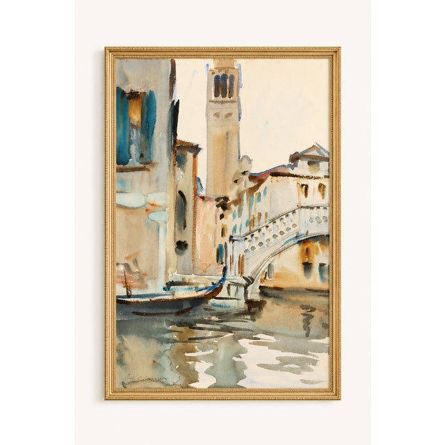 Rialto Bridge, Venice by John Singer Sargent, Vintage Art Print, 40" X 60" For Sale In Buffalo - Image 6 of 10