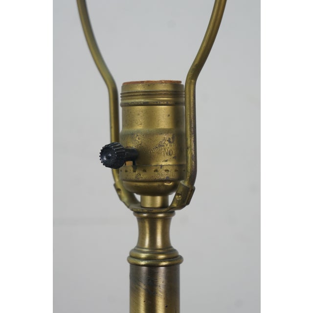Mid 20th Century Neocalssical Brass Neoclassical Mantel Vase Trophy Urn Table Lamps 38" - a Pair For Sale - Image 10 of 16