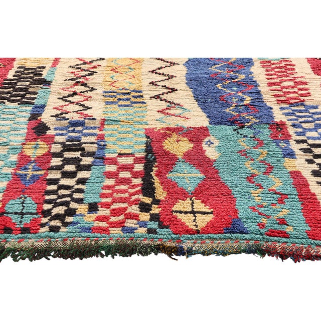 Berber Tribes of Morocco Vintage Azilal Moroccan Rug, 05'00 X 07'01 For Sale - Image 4 of 10