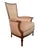 1950s 1950's French Bergere Damask Apricot Lounge Chair For Sale - Image 5 of 9