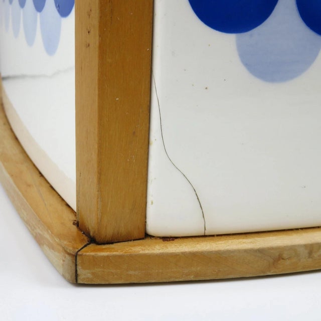Antique Ceramic & Wood Bread Bin, 1910s For Sale - Image 11 of 18