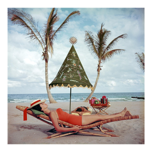 Slim Aarons 'Palm Beach Idyll' Contemporary Archival Color Photograph Print From the Original Negative by Getty - 30x30