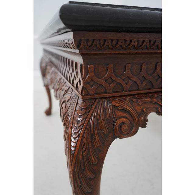 Stone Maitland Smith Georgian Style Marble Top Console Table For Sale - Image 7 of 16