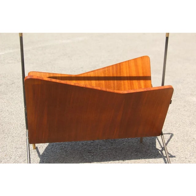 Wood Rosewood Magazine Rack, 1950s For Sale - Image 7 of 10