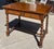 English Baker Furniture English Oak & Burl Wood Barley Twist Writing Desk For Sale - Image 3 of 7