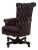 Kittinger Burgundy Tufted Leather Executive Desk Chair For Sale