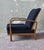 Unique and rare "la riposante brevetto" reclining armchair dating back to the art deco period. recently replaced black...