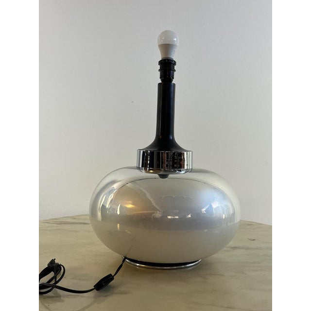 Italian Table Lamp in Opalescent Glass, 1970 For Sale - Image 7 of 16