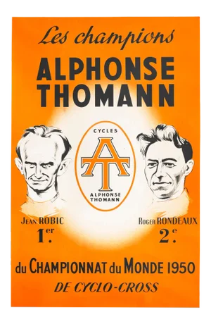 1950 Original Vintage French Bicycle Poster, Alphone Thomann