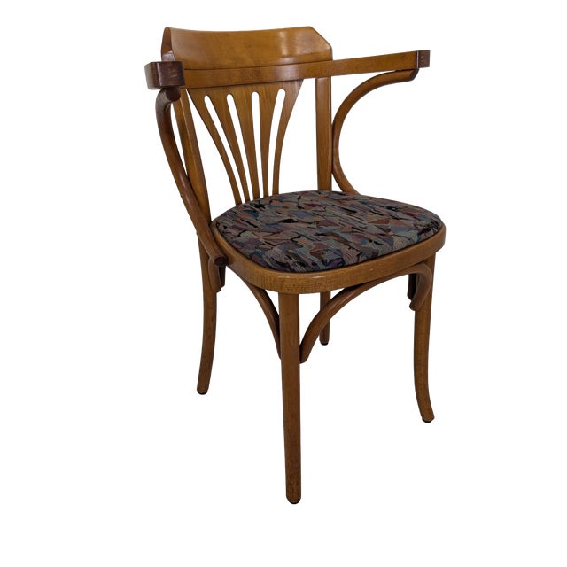 Ton Chair with Curved Armrests, 1960s For Sale
