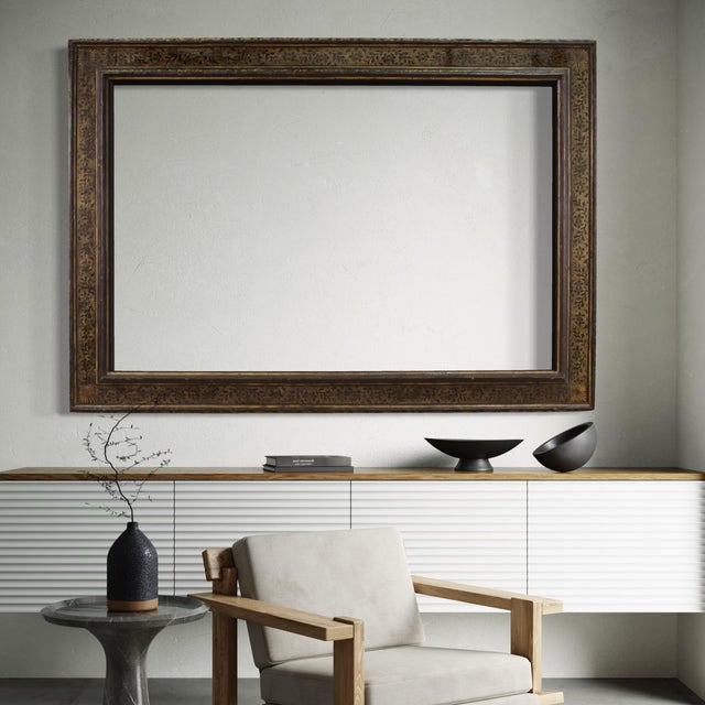 20th Century Lacquered and Gilded Tuscan Frame, 1930s For Sale - Image 12 of 16