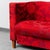 Three-Seater Sofa in Red Fabric with Floral Pattern, 1960s For Sale - Image 10 of 11